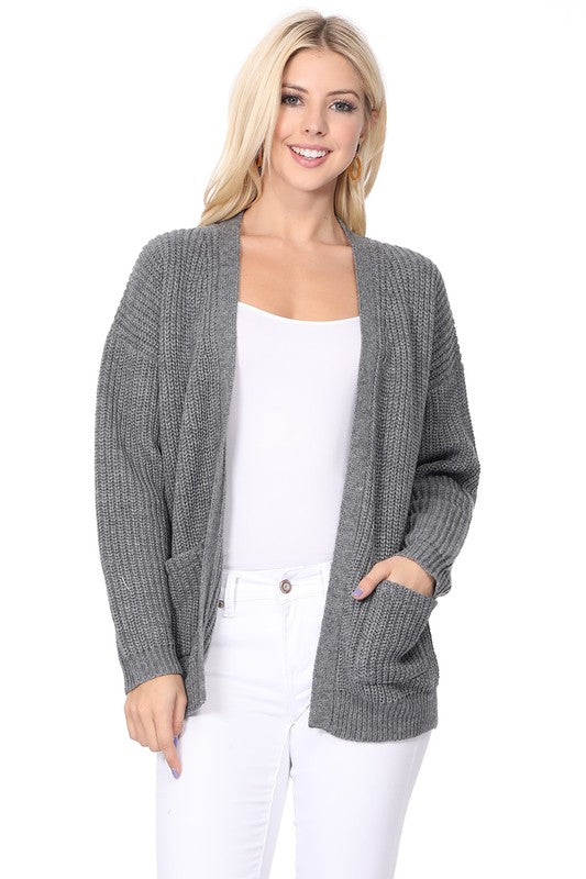 Chunky Waffle Knit Open Front Sweater Cardigan Shop Style & More | Fresh Looks, Everyday Deals & Free Shipping