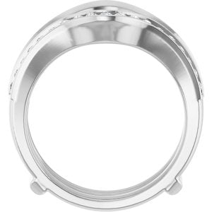 Platinum 1/2 CTW Natural Diamond Ring Guard Ethereal Legacy Boutiques