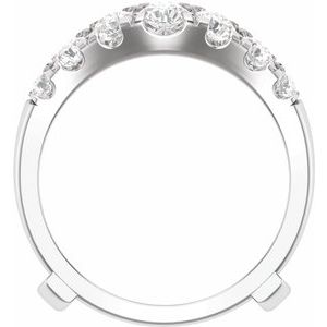 14K White 1 1/2 CTW Lab-Grown Diamond Ring Guard Ethereal Legacy Boutiques