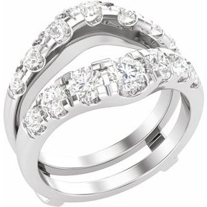 14K White 1 1/2 CTW Lab-Grown Diamond Ring Guard Ethereal Legacy Boutiques