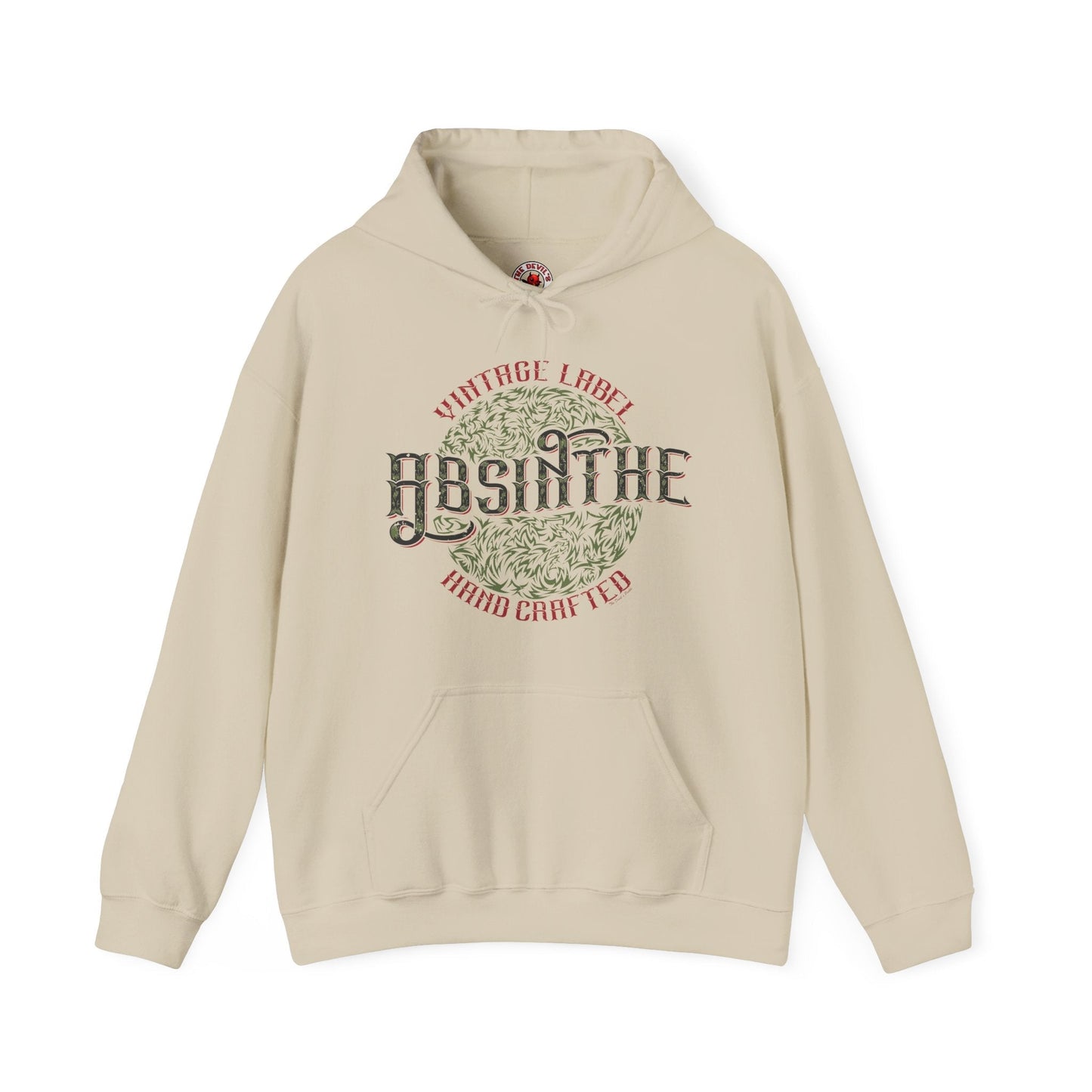Vintage Label Absinthe Hooded Sweatshirt The Devil's Pickle