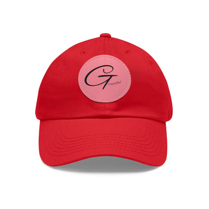 Hat with Leather Patch (Round) Grayceful LLC