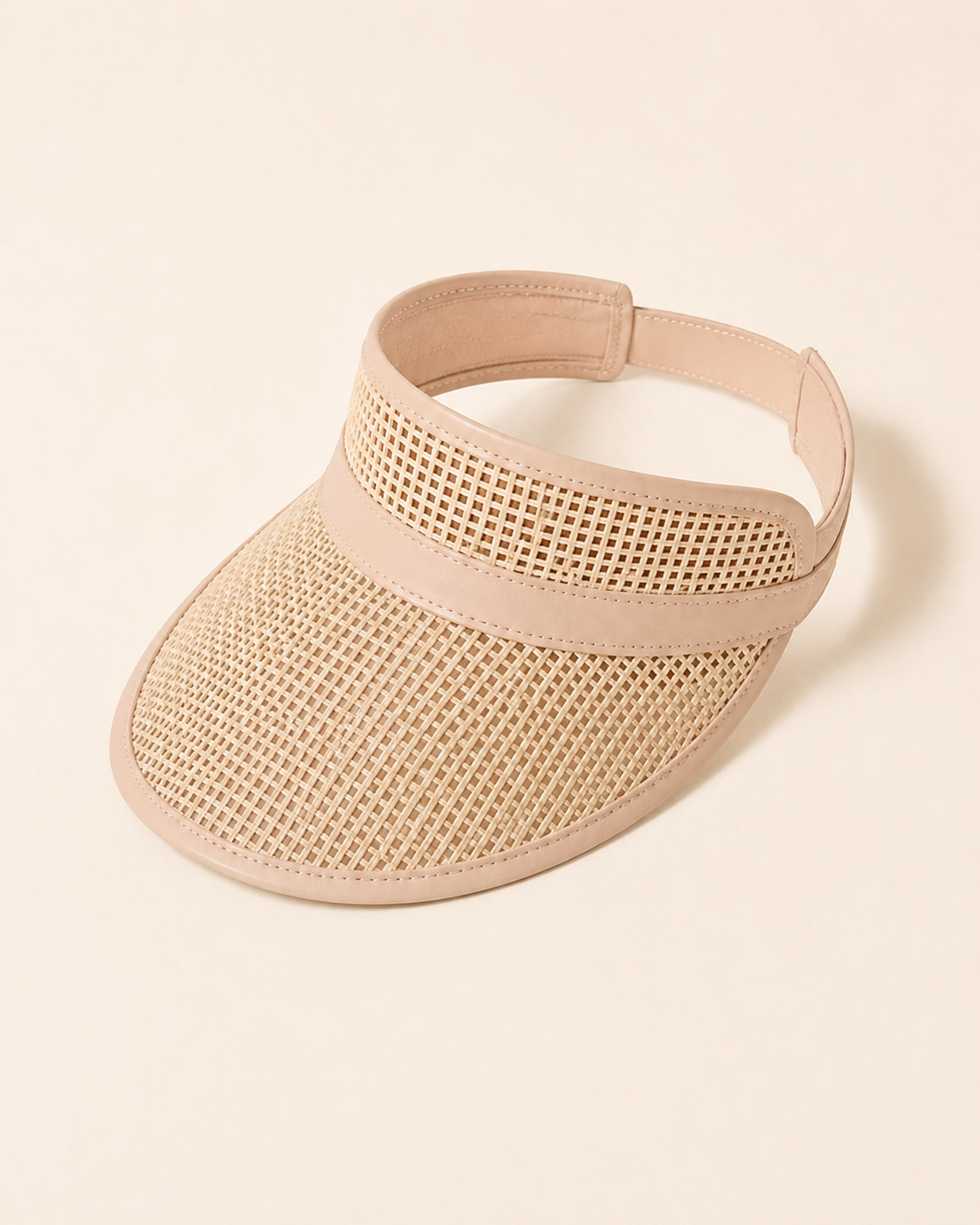 Sumi Leather and Cane Rattan Visor Village Thrive