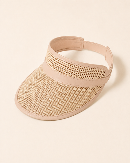 Sumi Leather and Cane Rattan Visor Village Thrive