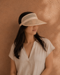 Sumi Leather and Cane Rattan Visor Village Thrive