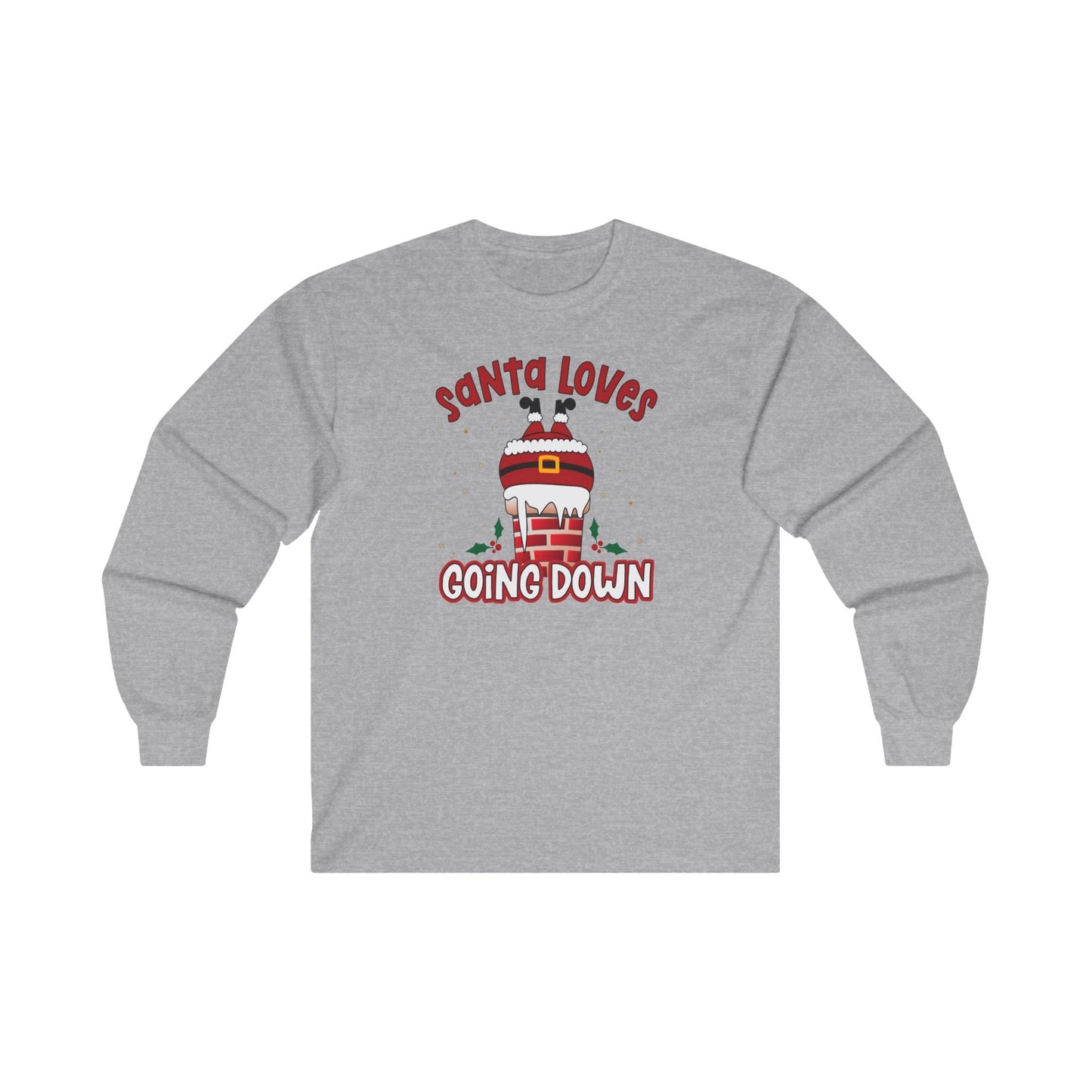 Santa Loves Going Down Long Sleeve Tee The Devil's Pickle