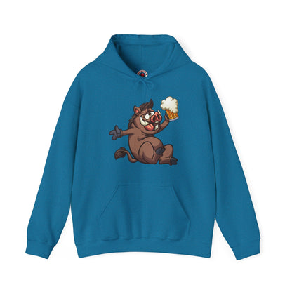 Beer Drinking Boar Hooded Sweatshirt The Devil's Pickle