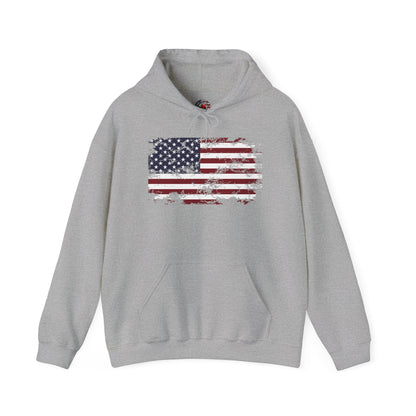 Vintage Style American Flag Hooded Sweatshirt The Devil's Pickle