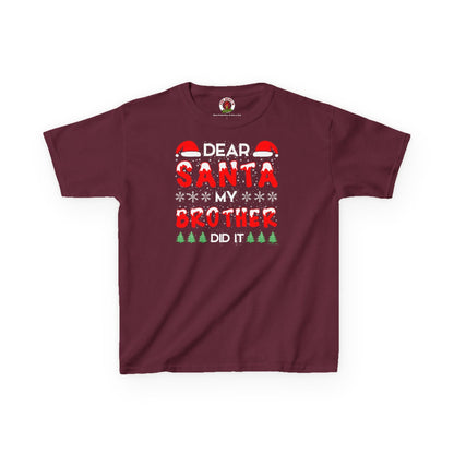 Dear Santa My Brother Did It Kids Tee The Devil's Pickle