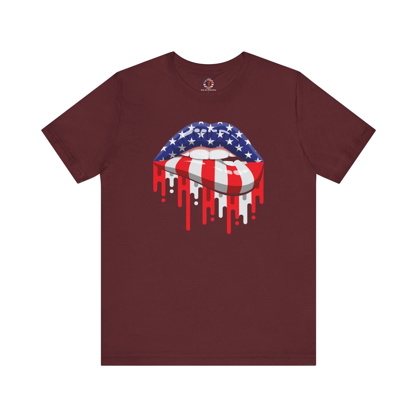 American Flag Lips T-Shirt The Devil's Pickle
