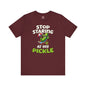 Stop Staring At My Pickle T-Shirt The Devil's Pickle