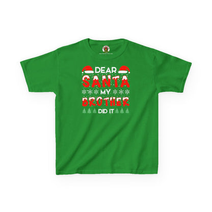 Dear Santa My Brother Did It Kids Tee The Devil's Pickle