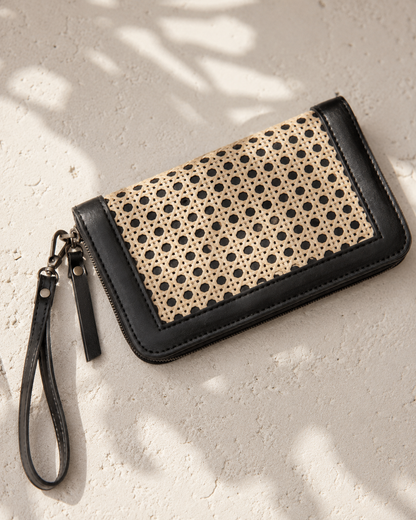 Raja Leather and Cane Wallet Village Thrive
