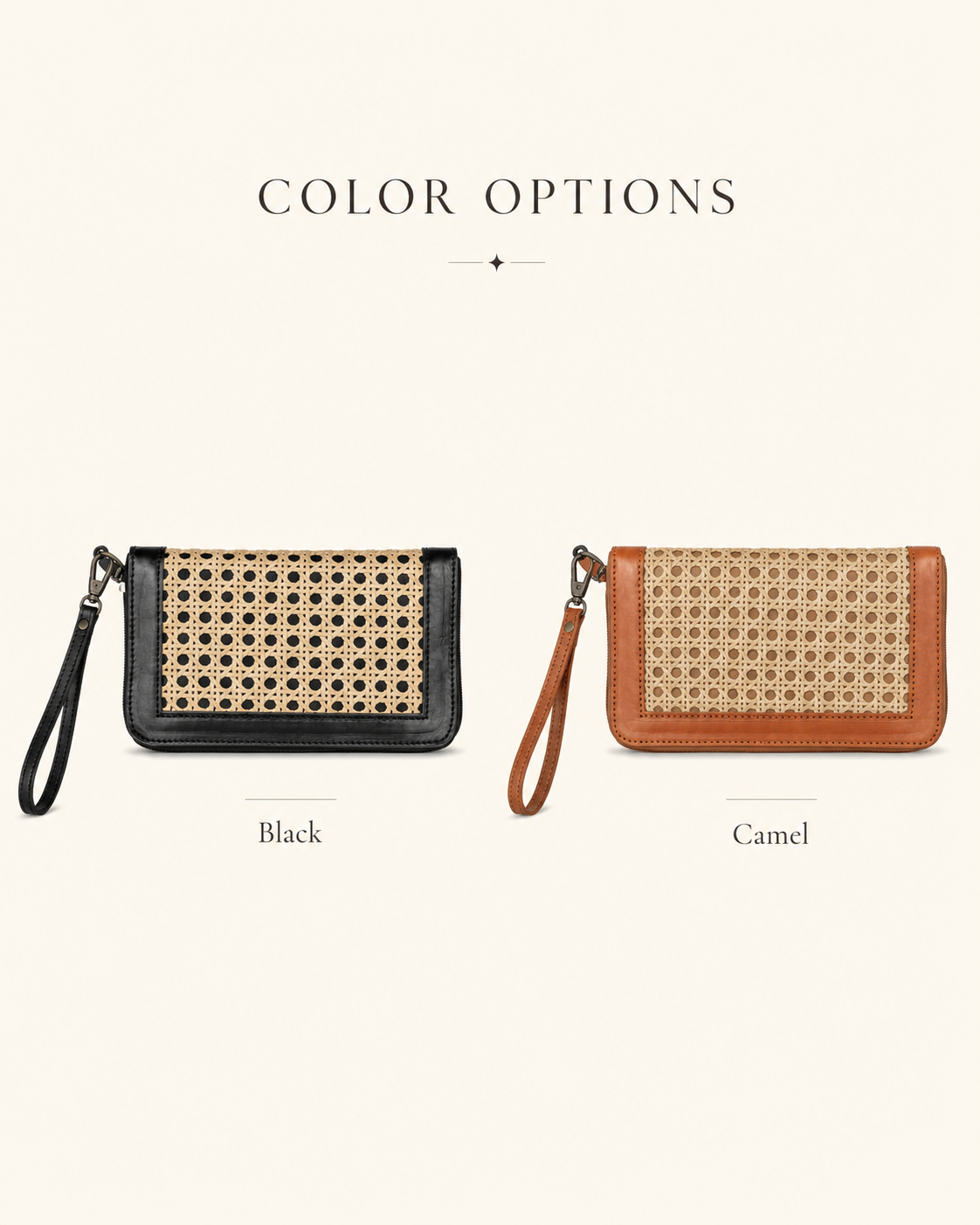Raja Leather and Cane Wallet Village Thrive