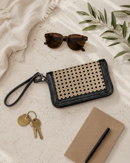 Raja Leather and Cane Wallet Village Thrive