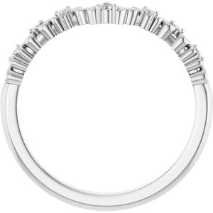 Platinum .07 CTW Natural Diamond Contour Band Ethereal Legacy Boutiques