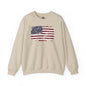 Vintage Style American Flag Crewneck Sweatshirt The Devil's Pickle