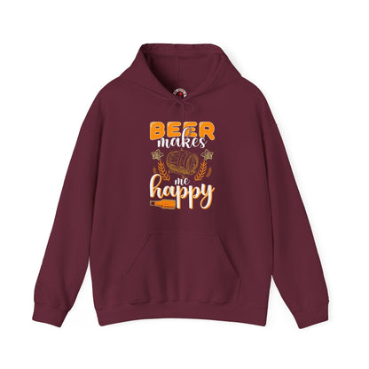Beer Makes Me Happy Hooded Sweatshirt The Devil's Pickle