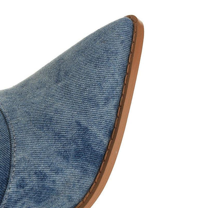 Tie Dye Denim Knee-High Cowgirl Boots Country in My Heart
