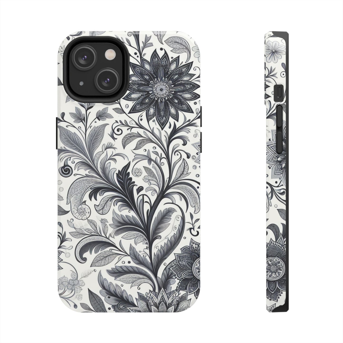 Floral Tough Phone Cases, Durable Phone Cover, Stylish Floral Design, Gift for Her, Trendy Tech Accessories, Birthday Present Grayceful LLC