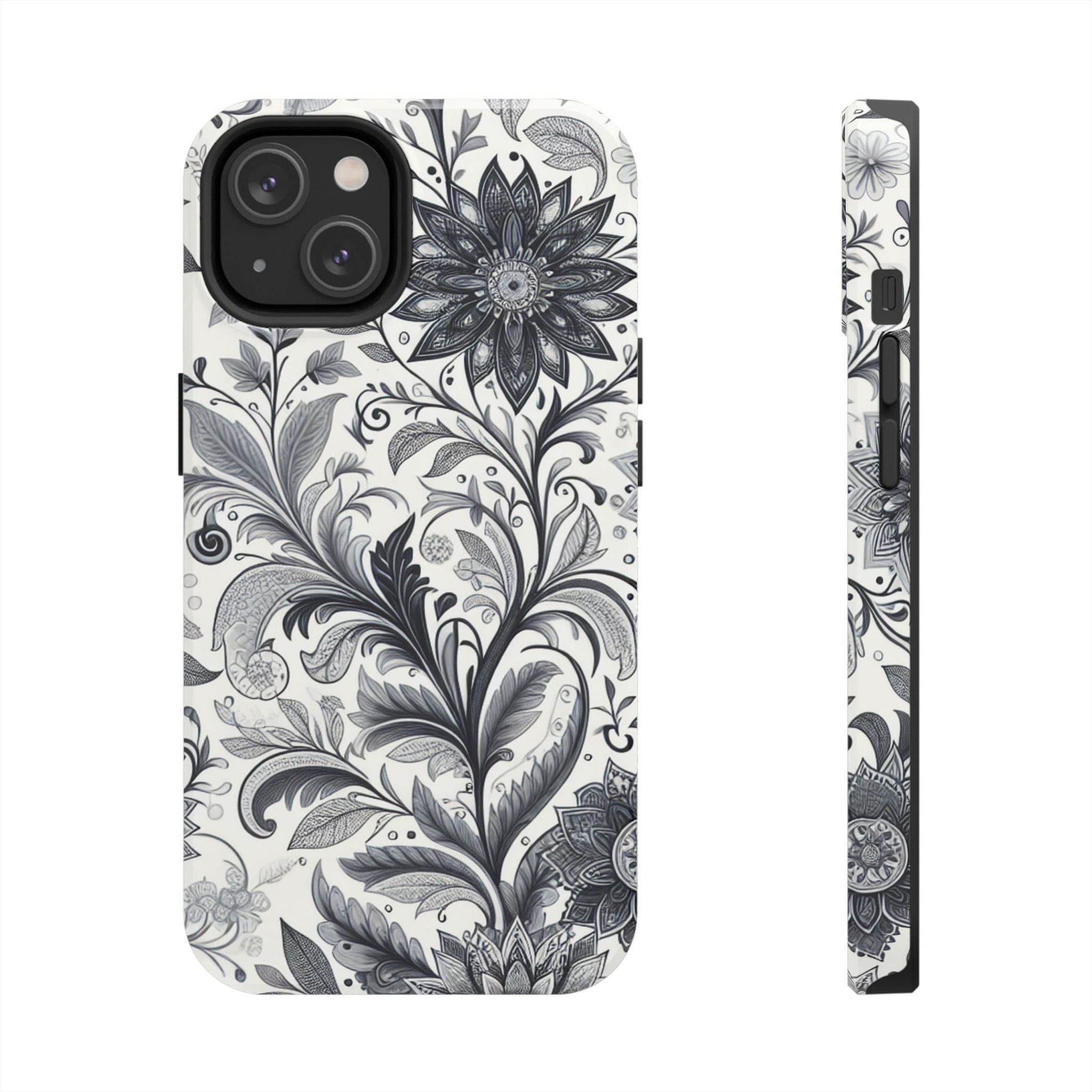 Floral Tough Phone Cases, Durable Phone Cover, Stylish Floral Design, Gift for Her, Trendy Tech Accessories, Birthday Present Grayceful LLC