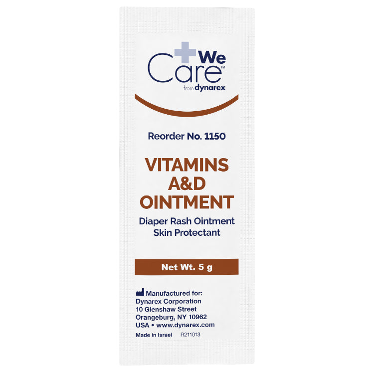 Vitamins A&D Ointment, 5 g packet, 144 Per Box quakekits.com