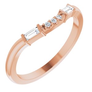 14K Rose 1/8 CTW Natural Diamond Matching Band Ethereal Legacy Boutiques