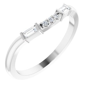 14K White 1/8 CTW Natural Diamond Matching Band Ethereal Legacy Boutiques