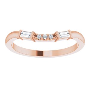 14K Rose 1/8 CTW Natural Diamond Matching Band Ethereal Legacy Boutiques