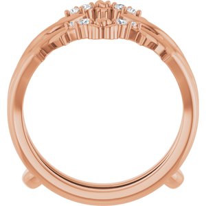 14K Rose .08 CTW Natural Diamond Ring Guard Ethereal Legacy Boutiques
