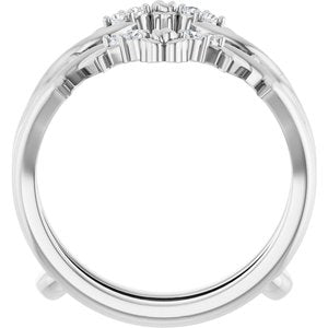 Platinum .08 CTW Natural Diamond Ring Guard Ethereal Legacy Boutiques