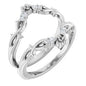 14K White .08 CTW Natural Diamond Ring Guard Ethereal Legacy Boutiques