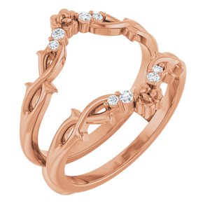 14K Rose .08 CTW Natural Diamond Ring Guard Ethereal Legacy Boutiques