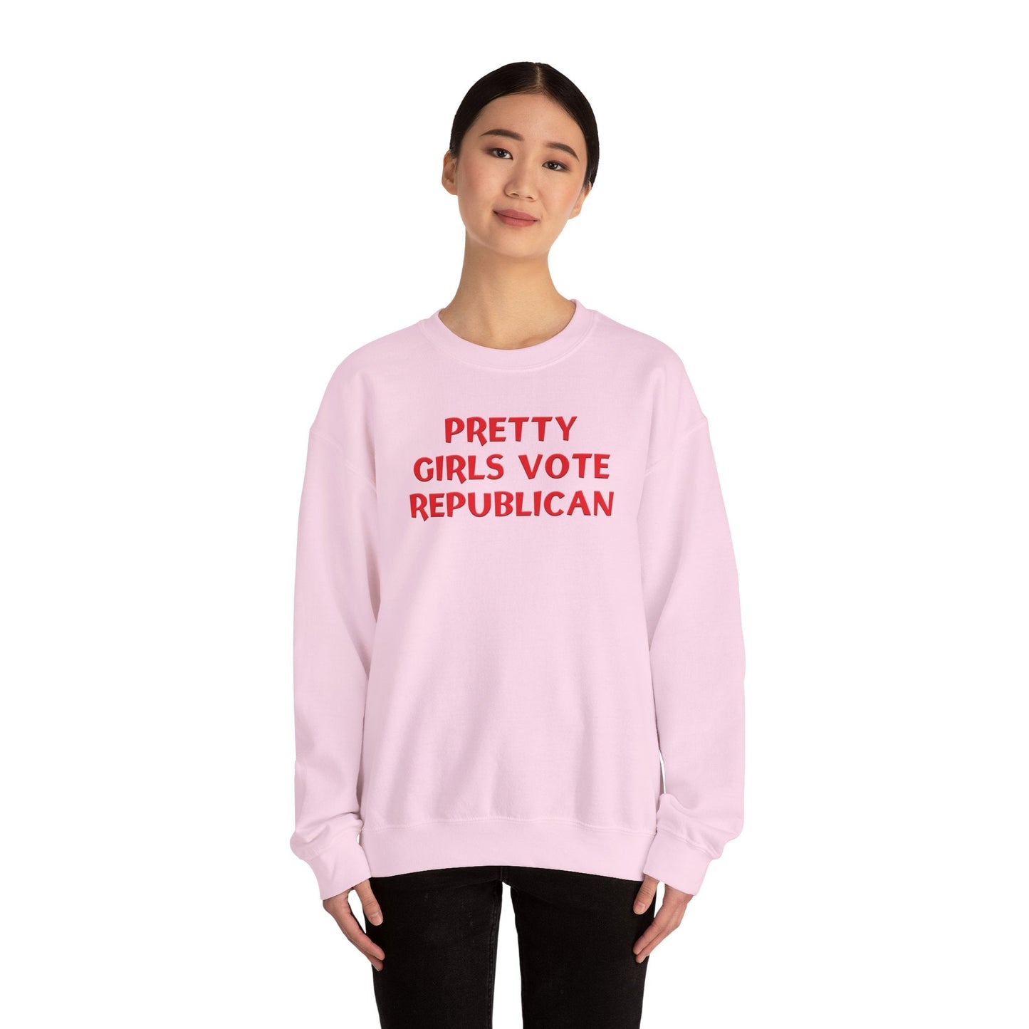 Pretty Girls Vote Republican Crewneck Sweatshirt The Devil's Pickle