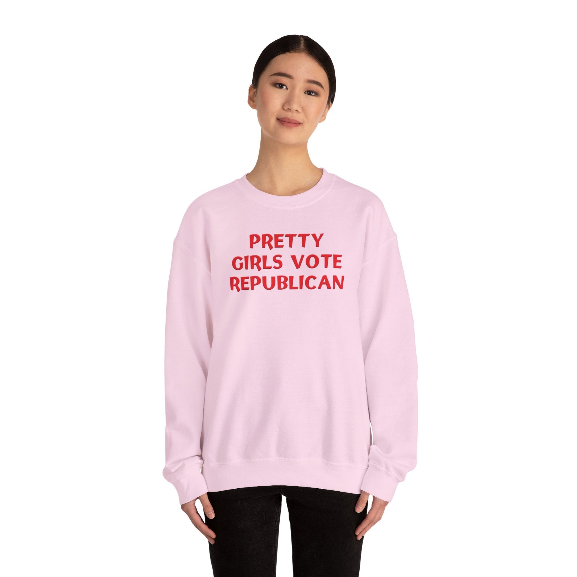Pretty Girls Vote Republican Crewneck Sweatshirt The Devil's Pickle