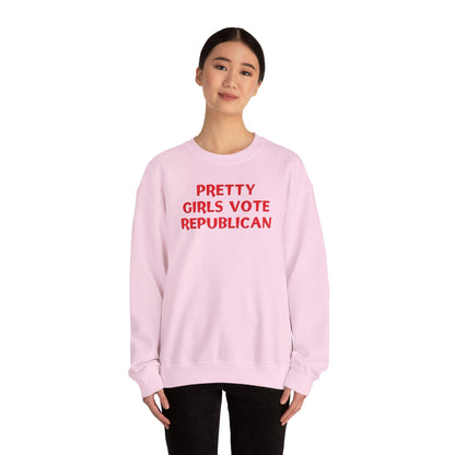 Pretty Girls Vote Republican Crewneck Sweatshirt The Devil's Pickle