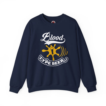 Blood Type Beer Crewneck Sweatshirt The Devil's Pickle