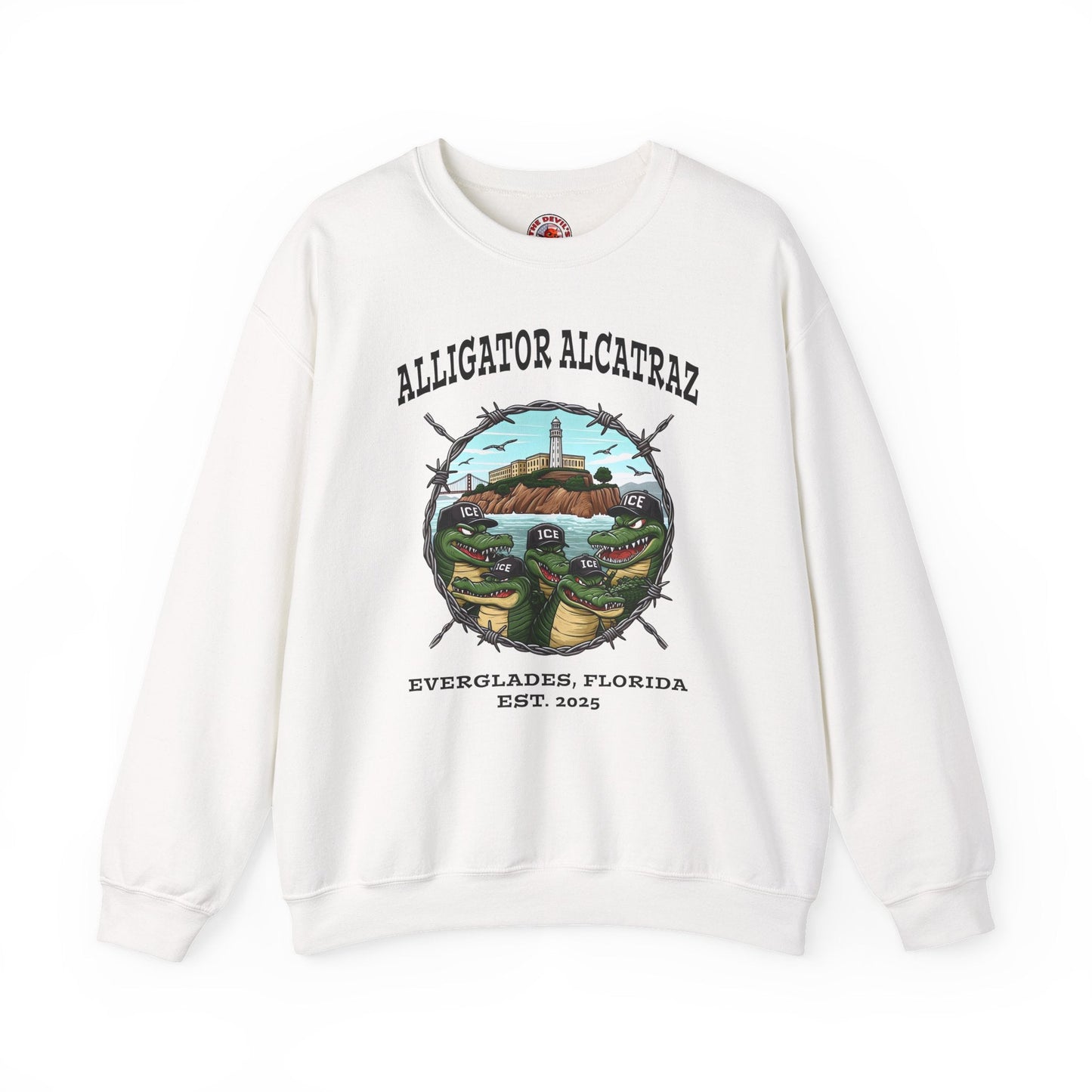 Alligator Alcatraz Crewneck Sweatshirt The Devil's Pickle