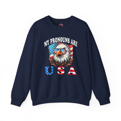 My Pronouns Are U.S.A Crewneck Sweatshirt The Devil's Pickle