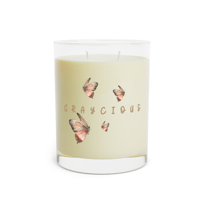 Graycious. Butterfly Scented Candle - 11oz Glass Candle for Relaxation and Decor Grayceful LLC