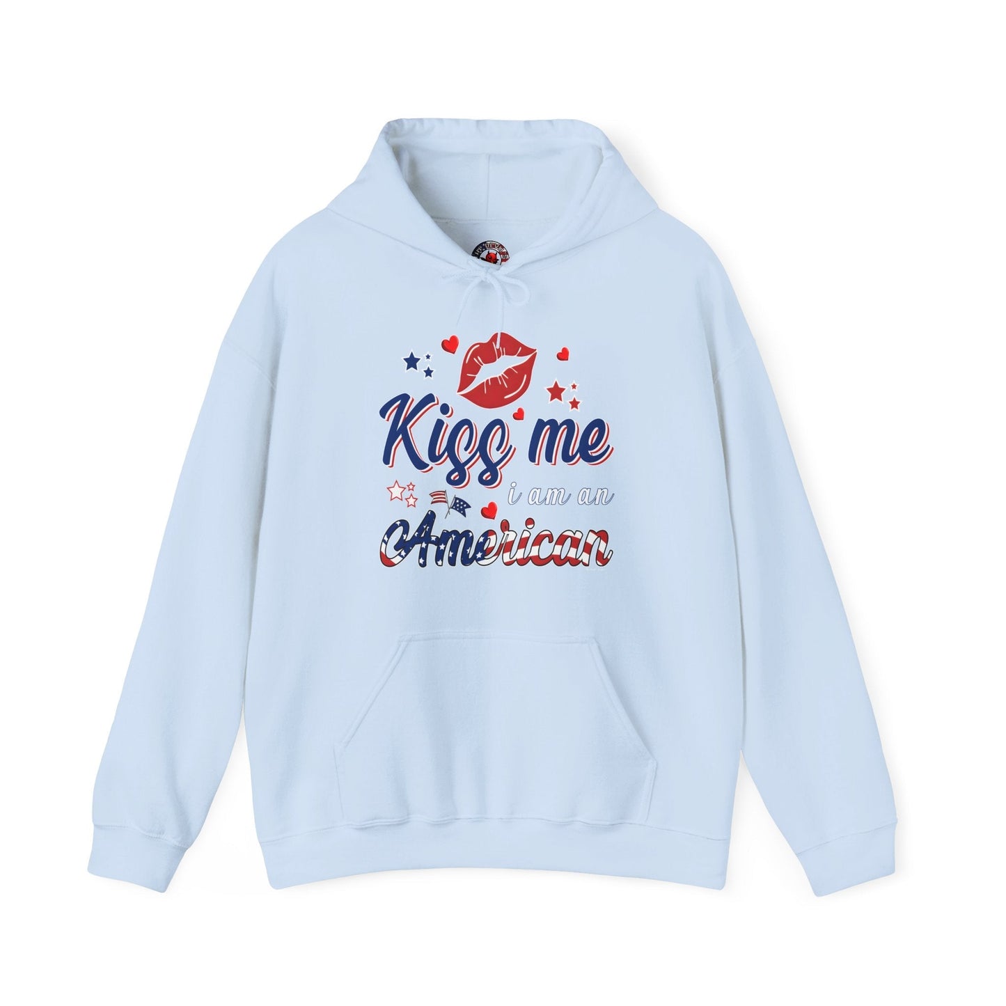 Kiss Me I Am An American Hooded Sweatshirt The Devil's Pickle