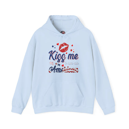 Kiss Me I Am An American Hooded Sweatshirt The Devil's Pickle