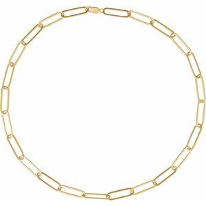 14K Yellow Gold-Filled 6.2 mm Paperclip-Style 20" Chain Ethereal Legacy Boutiques
