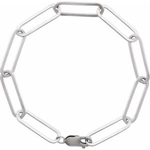 Sterling Silver 6.2 mm Paperclip-Style 7" Chain Ethereal Legacy Boutiques