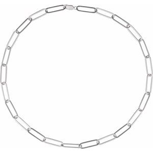 Sterling Silver 6.2 mm Paperclip-Style 20" Chain Ethereal Legacy Boutiques