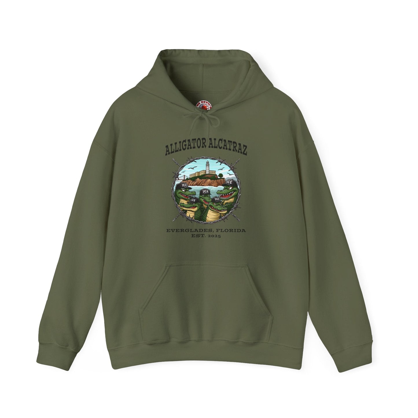 Alligator Alcatraz Hooded Sweatshirt The Devil's Pickle