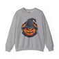 Scary Witch Pumpkin Halloween Crewneck Sweatshirt The Devil's Pickle