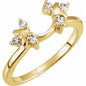 14K Yellow 1/8 CTW Natural Diamond Wrap-Style Ring Enhancer Ethereal Legacy Boutiques
