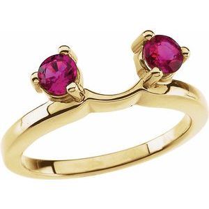 14K Yellow Natural Ruby Wrap-Style Ring Enhancer Ethereal Legacy Boutiques