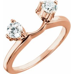 14K Rose 1/2 CTW Natural Diamond Wrap-Style Enhancer Ethereal Legacy Boutiques